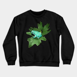 White's Treefrog on Philodendron Leaf Crewneck Sweatshirt